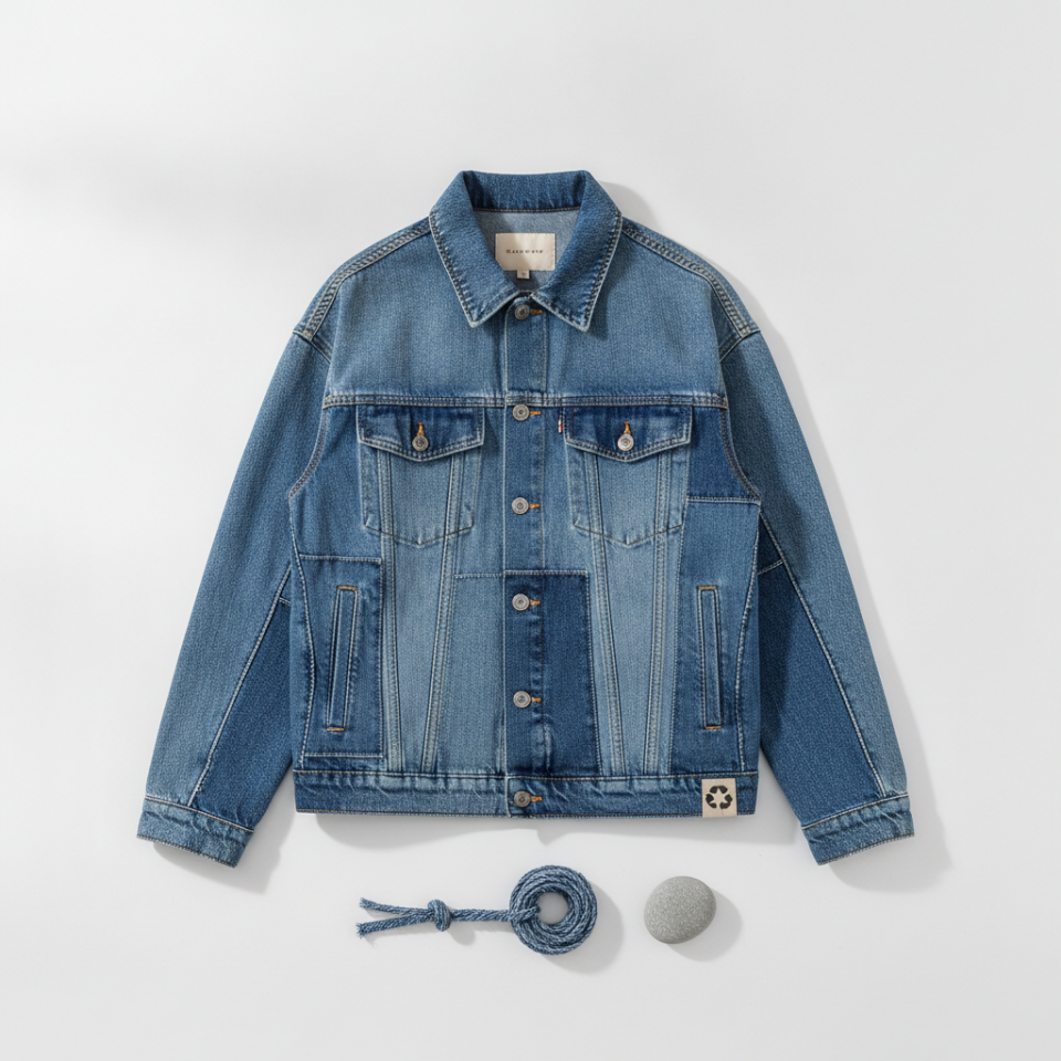Geri Dönüştürülmüş Denim Ceket